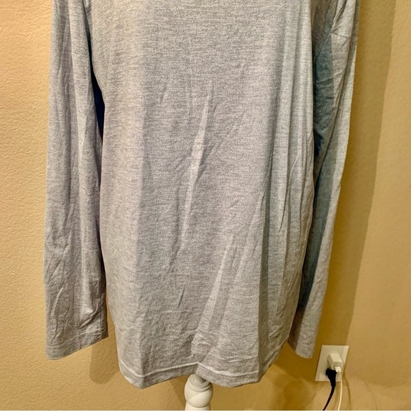 NWT Gaiam Hooded Top Large Grey Long Sleeved Hoodie Athletic Fitness Slim Fit - Picture 5 of 15